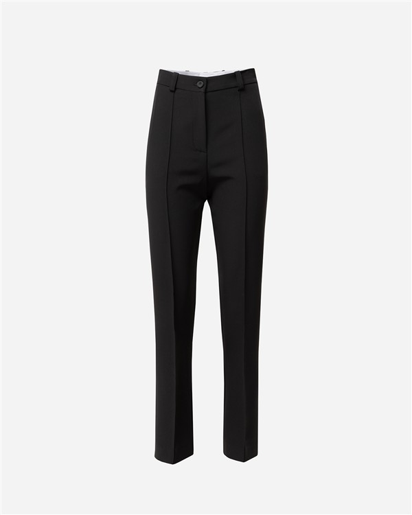 VK BLACK TAILORED PANTS WITH NERVIR